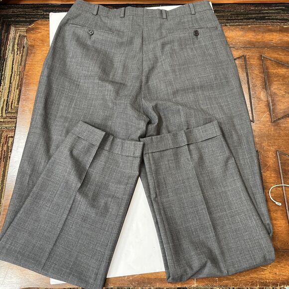 Men’s Grey Brooks Brothers Wool Suit 41L Pants 34x33 2 Button Single Vent - Picture 13 of 13